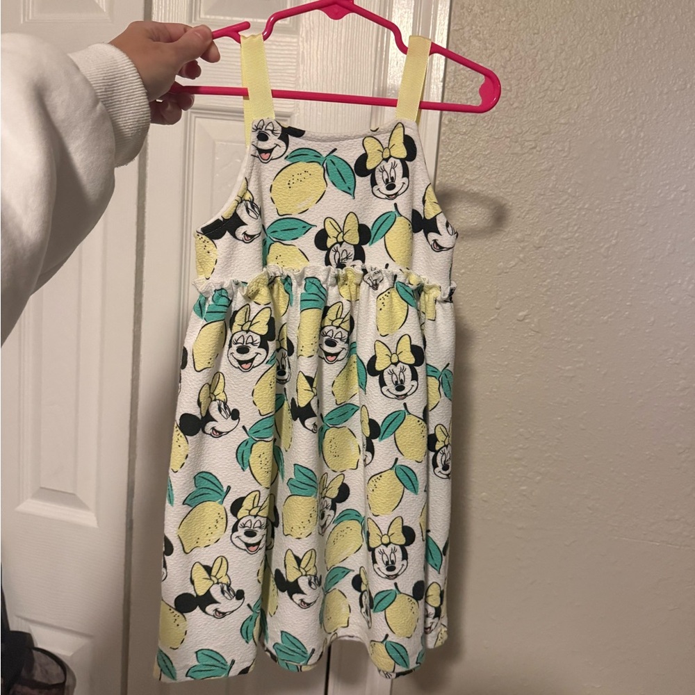 Disney Minnie Mouse Lemon Pattern Dress - Yellow and White